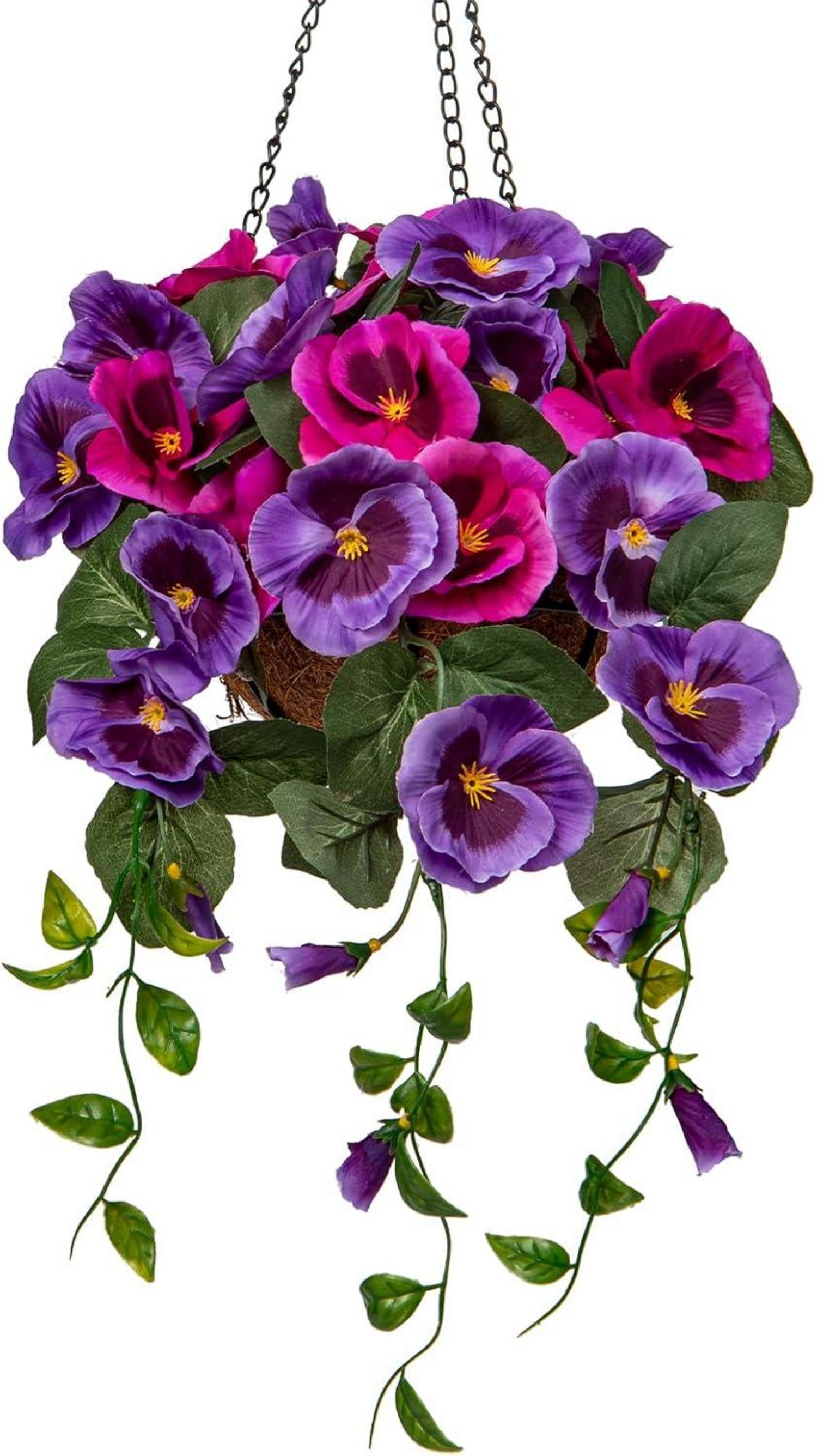 Kunstblumen Stiefmütterchen Hängepflanzen Künstliche Blumen Pansy