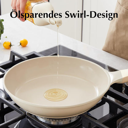 Redchef 28 cm Bratpfanne mit Keramikbeschichtung und Deckel