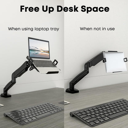 Monitor Arm mit Laptopablage für 17-32 Zoll Bildschirme & bis zu 17