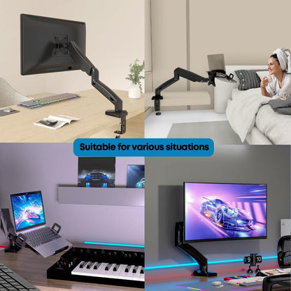 Monitor Arm mit Laptopablage für 17-32 Zoll Bildschirm und 17 Zoll Notebook