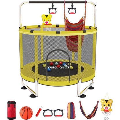 Kinder Trampolin mit Basketball & verstellbarer Höhe