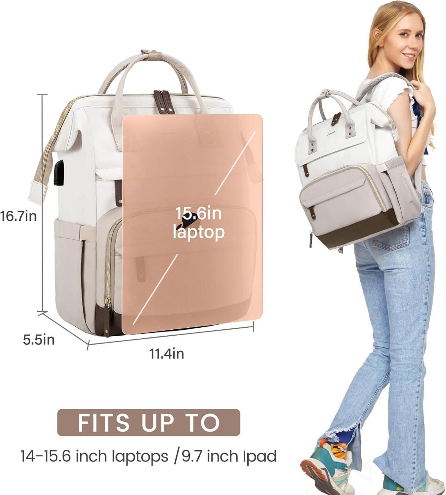 Damen Rucksack Laptop 15.6 Zoll Schulrucksack Mädchen