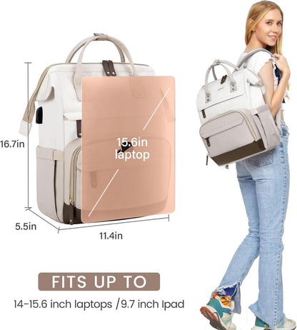 Damen Rucksack Laptop 15.6 Zoll Schulrucksack Mädchen