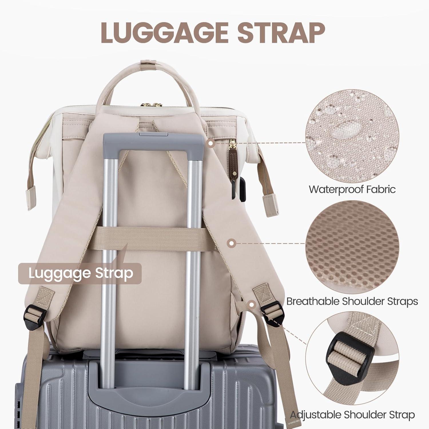 Großer Damen Laptop Rucksack 15.6 Zoll Schulrucksack Teenager Mädchen Business