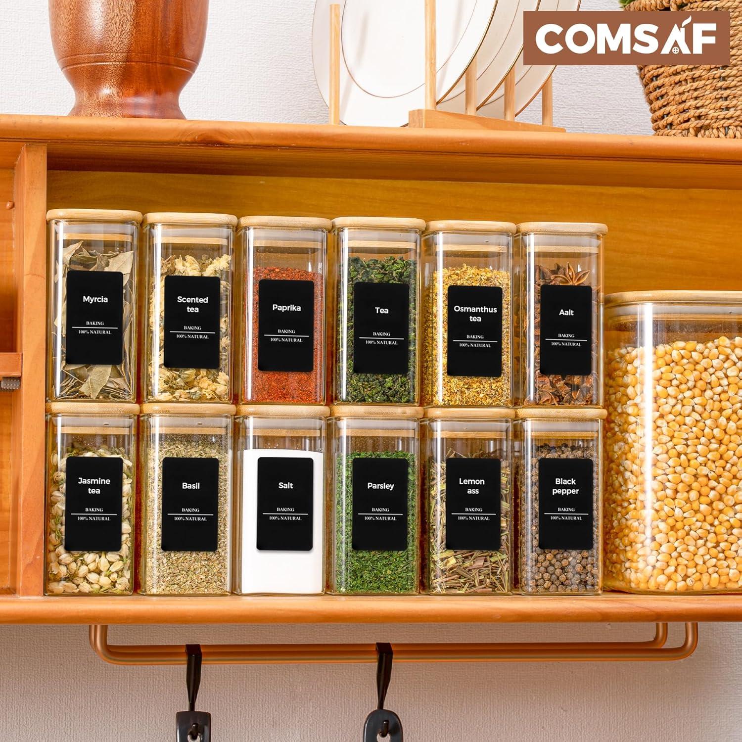 Gewürzgläser Set 12 teilig 295ml Spice Jars Aufbewahrung Küche
