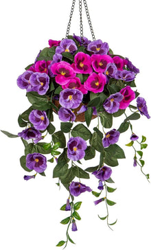 Kunstblumen Stiefmütterchen Hängende Pflanzen Künstlich 80cm Höhe