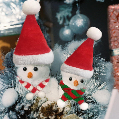 18-teiliges Mini-Weihnachtsmütze und Mini-Schal Set für
