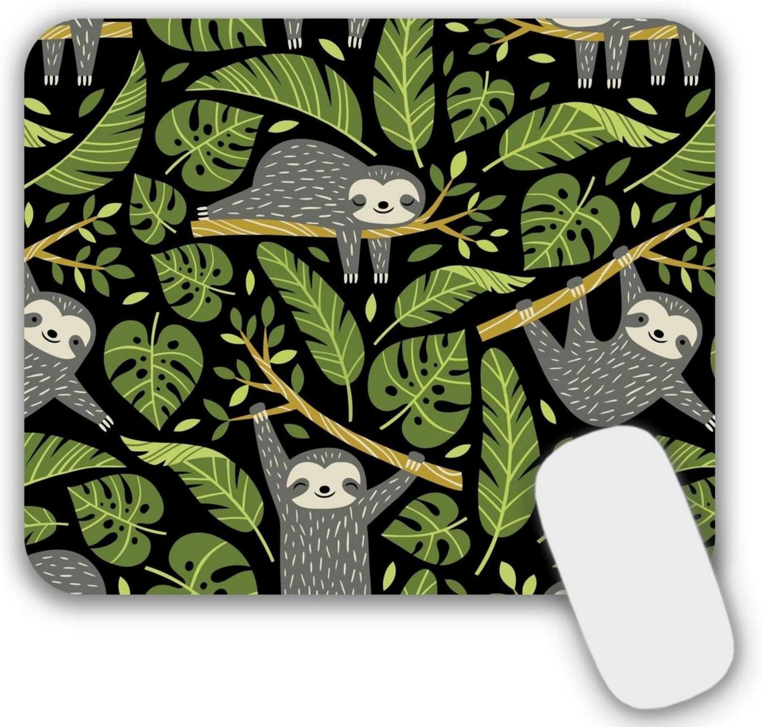 Kleines Mousepad Faultiermotiv 24x20cm design 0,3cm