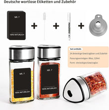 Gewürzgläser Set Herzform 24 Gewürzstreuer Drehdeckel 100 ml