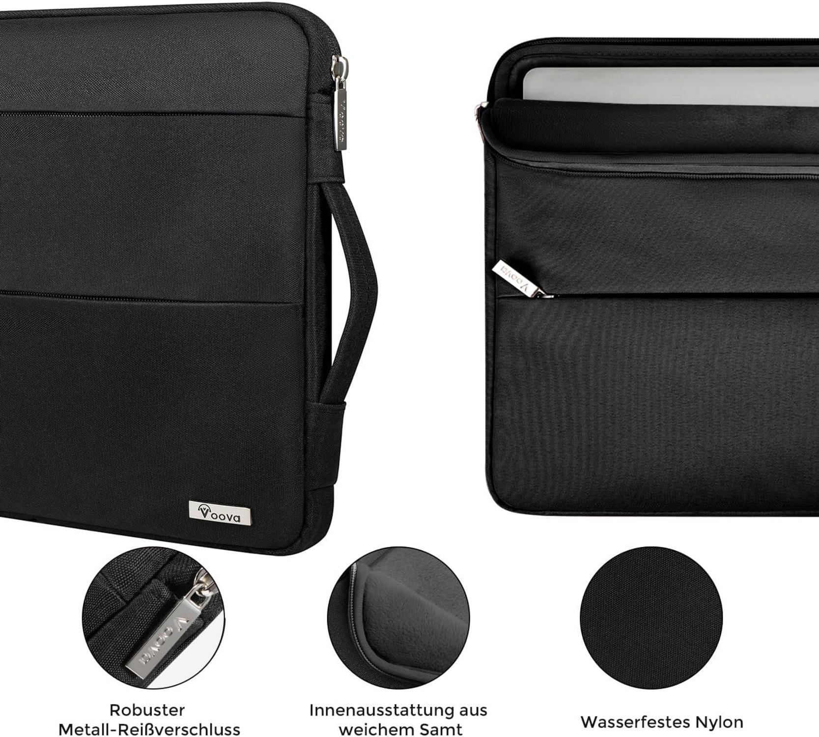 Voova Laptophülle 11.6-13.3 zoll Laptop Hülle Sleeve Case Schwarz