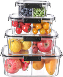 Bugucat Vorratsdosen Set 12tlg Luftdicht Frischhaltedosen Organizer