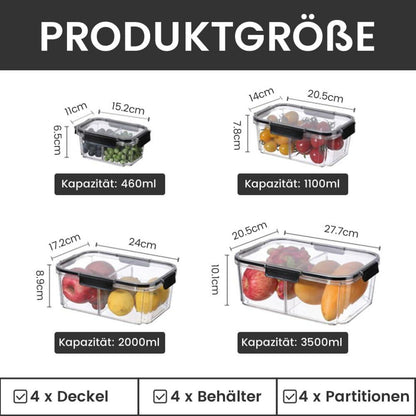 Bugucat Vorratsdosen Set 12-tlg. Luftdicht Stapelbar Müsli