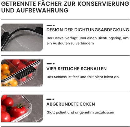 Bugucat Vorratsdosen Set 12tlg Luftdicht Frischhaltedosen Organizer