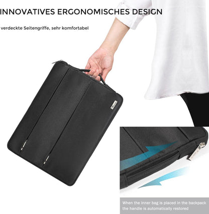 Laptophülle 15,6-16 Zoll Perle Schwarz Damen Herren