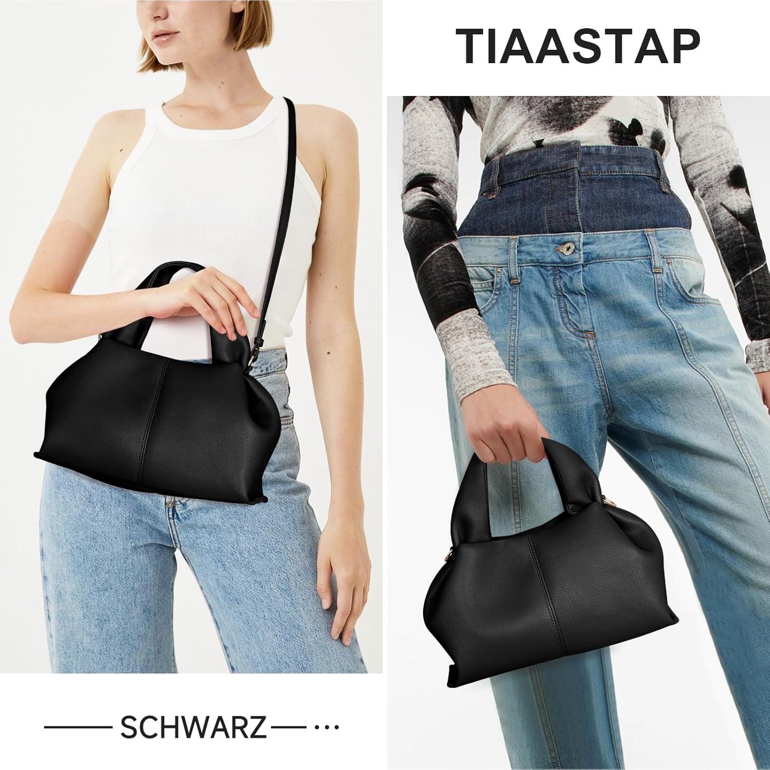 Kleine PU Leder Handtasche Damen Vintage Umhängetasche