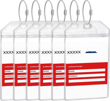 Kofferanhänger für Kreuzfahrten wasserdicht transparent 6er Pack