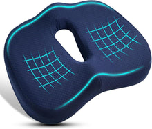 Orthopädisches Memory Foam Sitzkissen Steißbeinkissen Blau-L