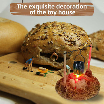 LED Miniatur Zwerg Zubehör Weihnachten Stadtflamme zur Deko