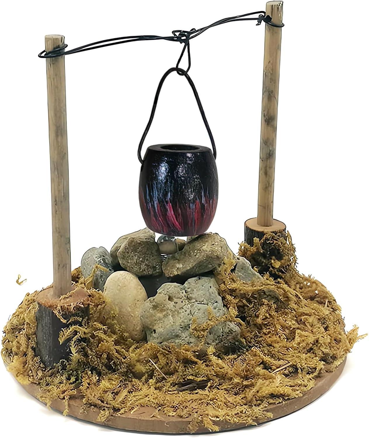 LED Miniatur Wichtel Lagerfeuer Zubehör Weihnachten Stadtflamme