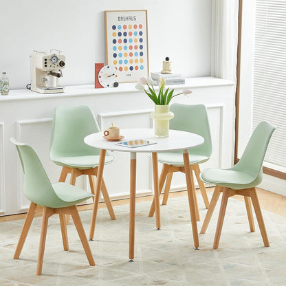 Esszimmerstuhl Set 8er – Skandinavisch, Eiscreme Grün