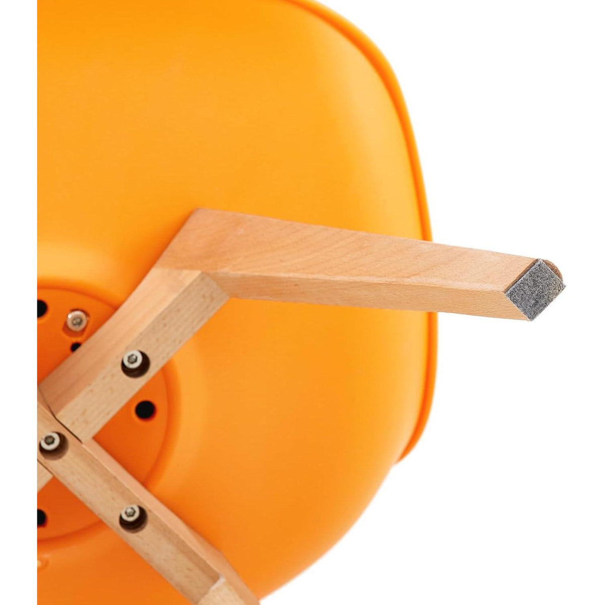 Esszimmerstühle Set 4 – Skandinavisch, Orange & Massivholz