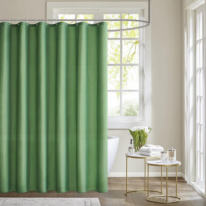Duschvorhang 180x200cm Grün Wasserdicht Textil Waschbar