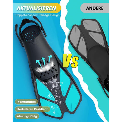 Lealinga Schnorchelflossen Verstellbar Erwachsene Reisegröße