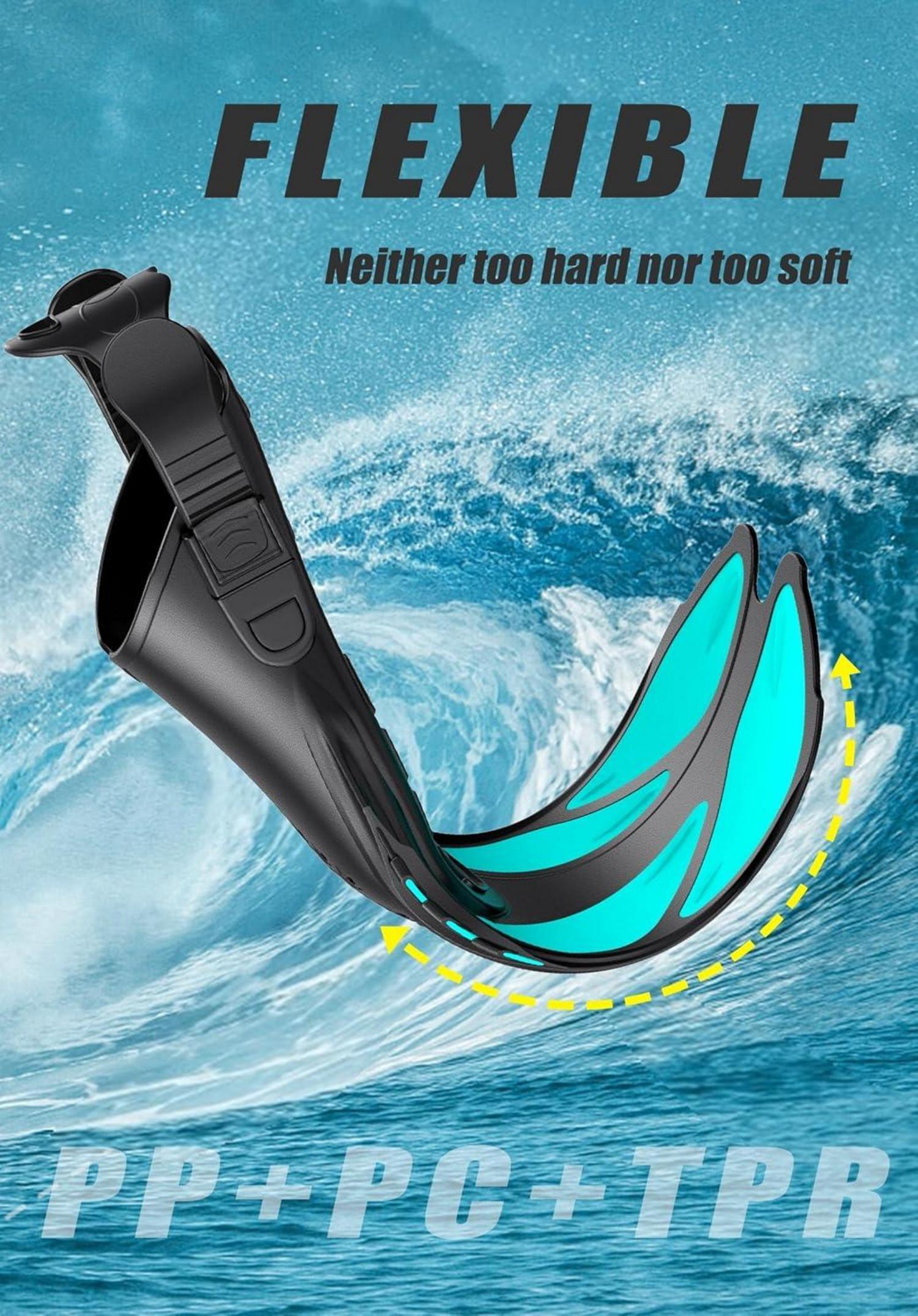 Schnorchelflossen Verstellbar Erwachsene Schwimmflossen Unisex