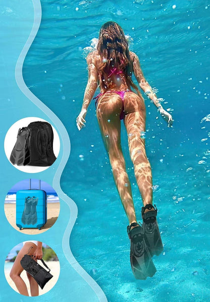 Schnorchelflossen Verstellbar Erwachsene Reisegröße Schwimmflossen
