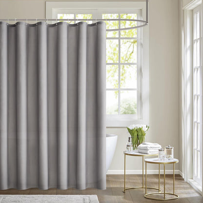 MIULEE Duschvorhang 240x200cm Grau Wasserdicht