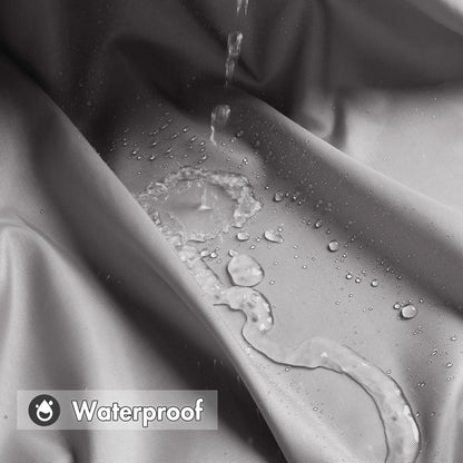 MIULEE Duschvorhang 180x210cm Grau Wasserdicht Anti-Schimmel Textil Waschbar Schnelltrocknend