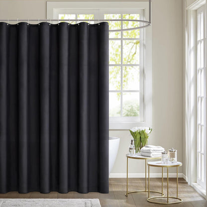 Duschvorhang 180x180cm Schwarz Wasserdicht Anti-schimmel