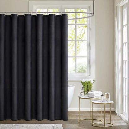 Duschvorhang 180x180cm Schwarz Wasserdicht Anti-schimmel