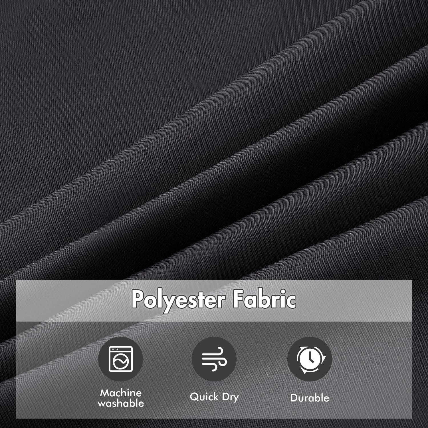 Duschvorhang Textil Schwarz 180x180cm Wasserdicht Anti-schimmel