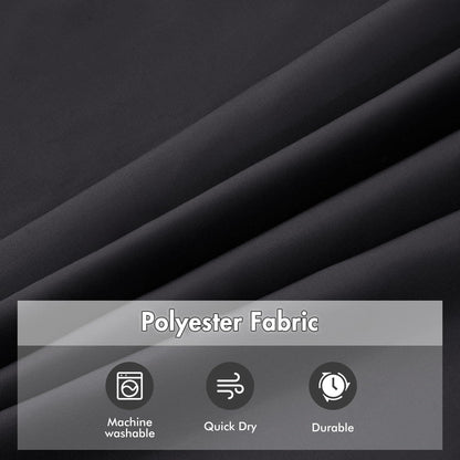 Duschvorhang Textil Schwarz 180x180cm Wasserdicht Anti-schimmel
