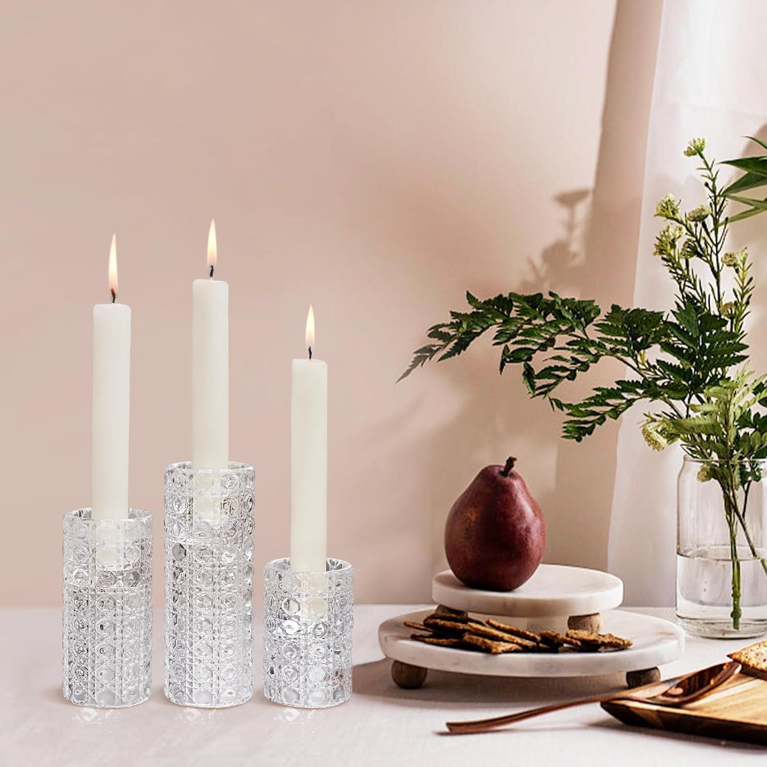 Glas Kerzenhalter Teelichthalter - 3er Set Klar