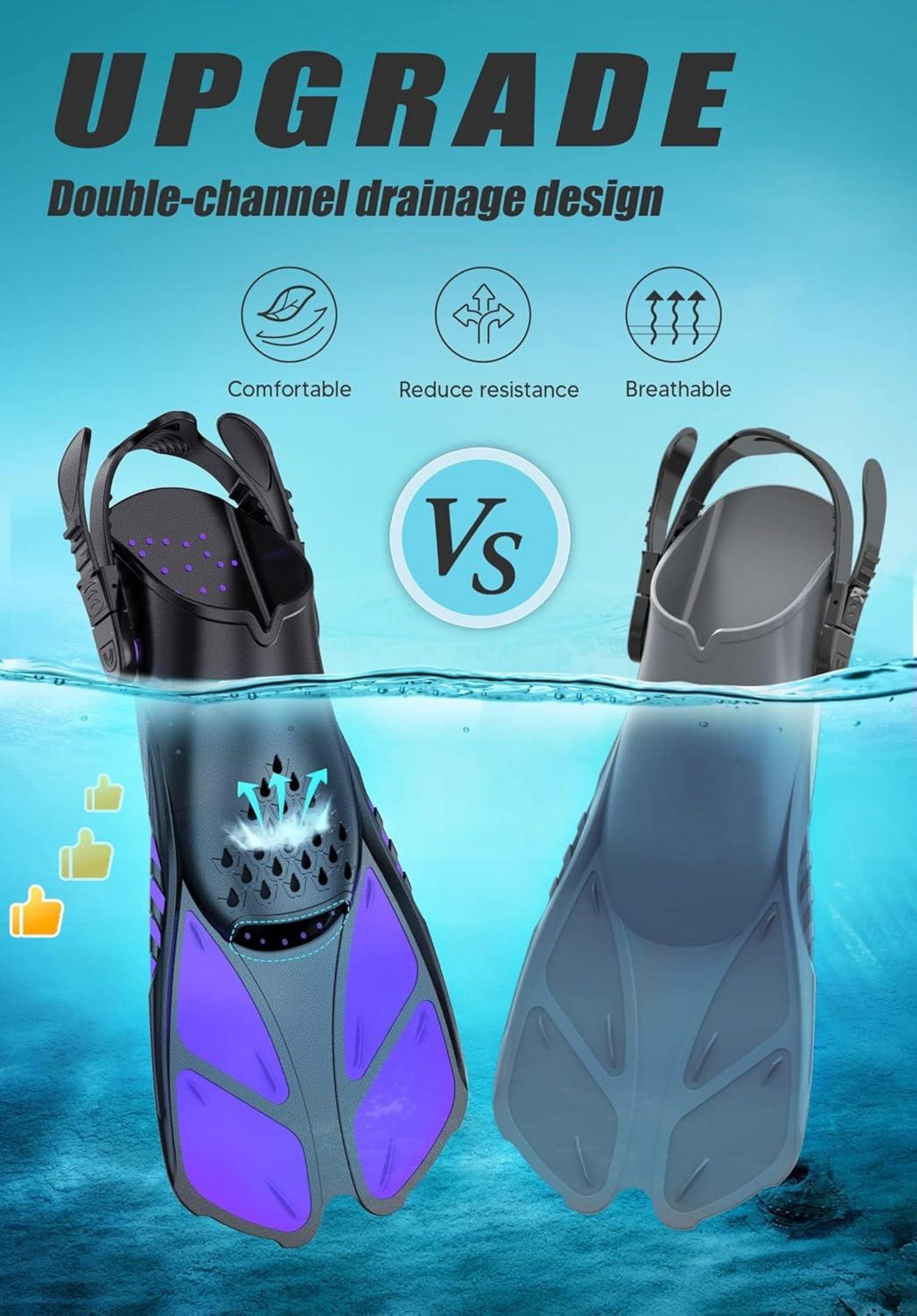Schnorchelflossen Verstellbar Schwimmflossen Taucherflossen Offene