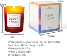 Duftkerze Rose & Minze & Honig 370g - 30h Brenndauer