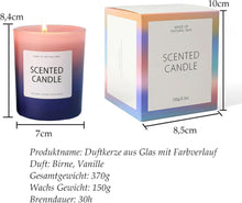 Duftkerze Vanille 370g Handgemachte Sojawachs Kerze