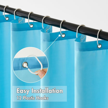 Duschvorhang Wasserdicht Anti-schimmel Textil 180x200cm Blau