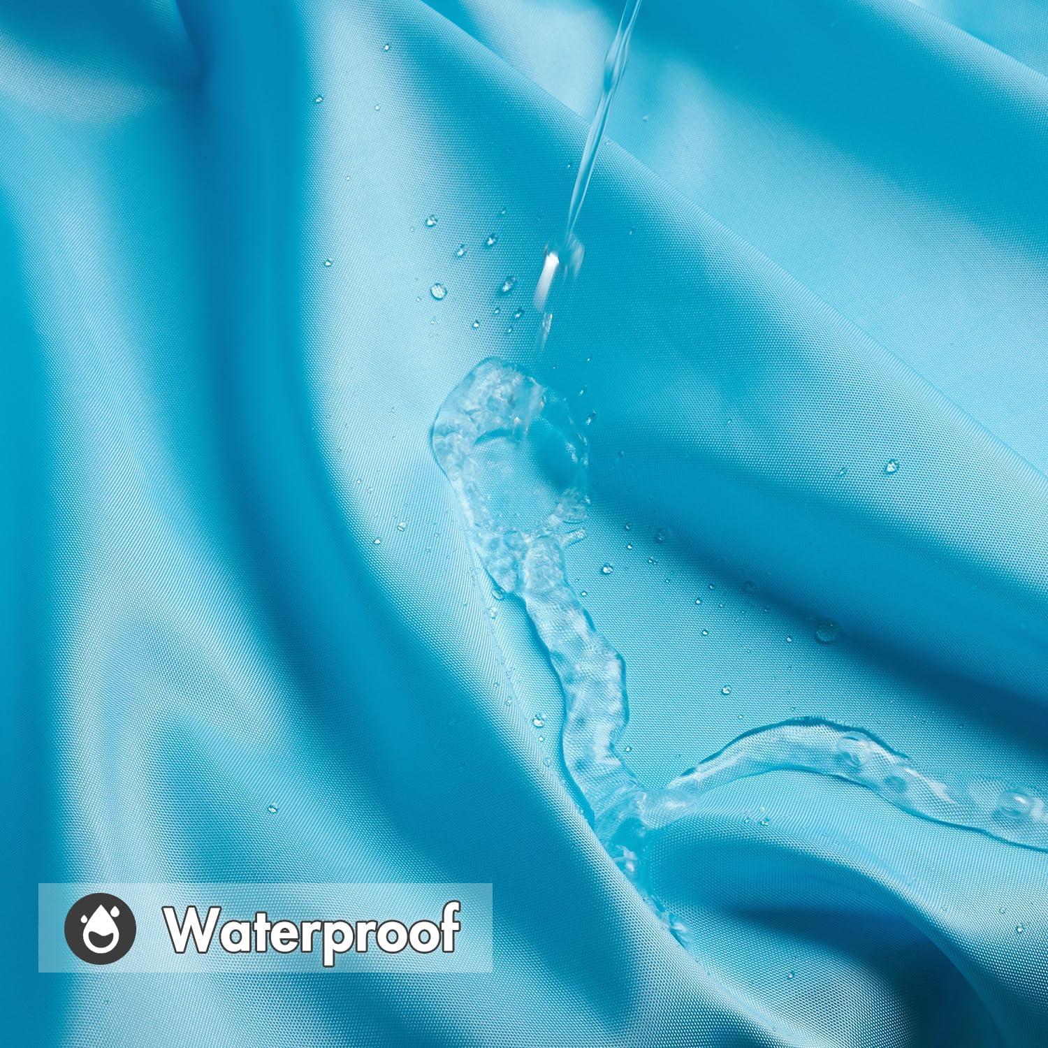 MIULEE Duschvorhang 180x200cm Hellblau Wasserdicht Anti-schimmel Waschbar Schnelltrocknend