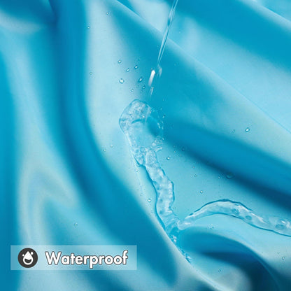MIULEE Duschvorhang 180x200cm Hellblau Wasserdicht Anti-schimmel Waschbar Schnelltrocknend