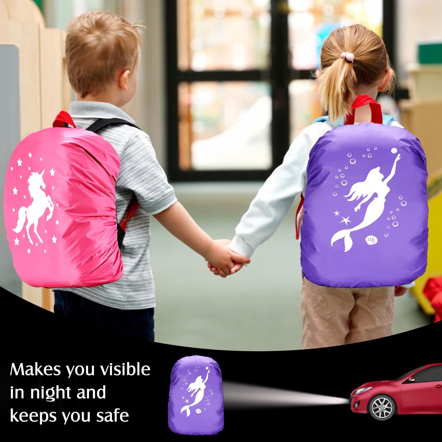 Regenschutz Schulranzen Einhorn Meerjungfrau 2er Set Mädchen Kids