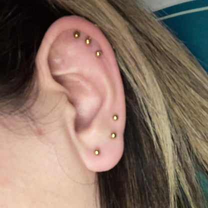 Labret Piercing Set 9+3 Stück, 16G Chirurgenstahl & Acryl, 2-4mm CZ