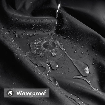 MIULEE Duschvorhang 180x210cm Dunkelgrau Wasserdicht Anti-schimmel Textil-Türkis