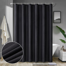 Schwarzer Wasserdichter Duschvorhang 180x210cm Anti-Schimmel Textil