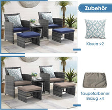 OC Orange-Casual 5-TLG Rattan Gartenmöbel-Set mit