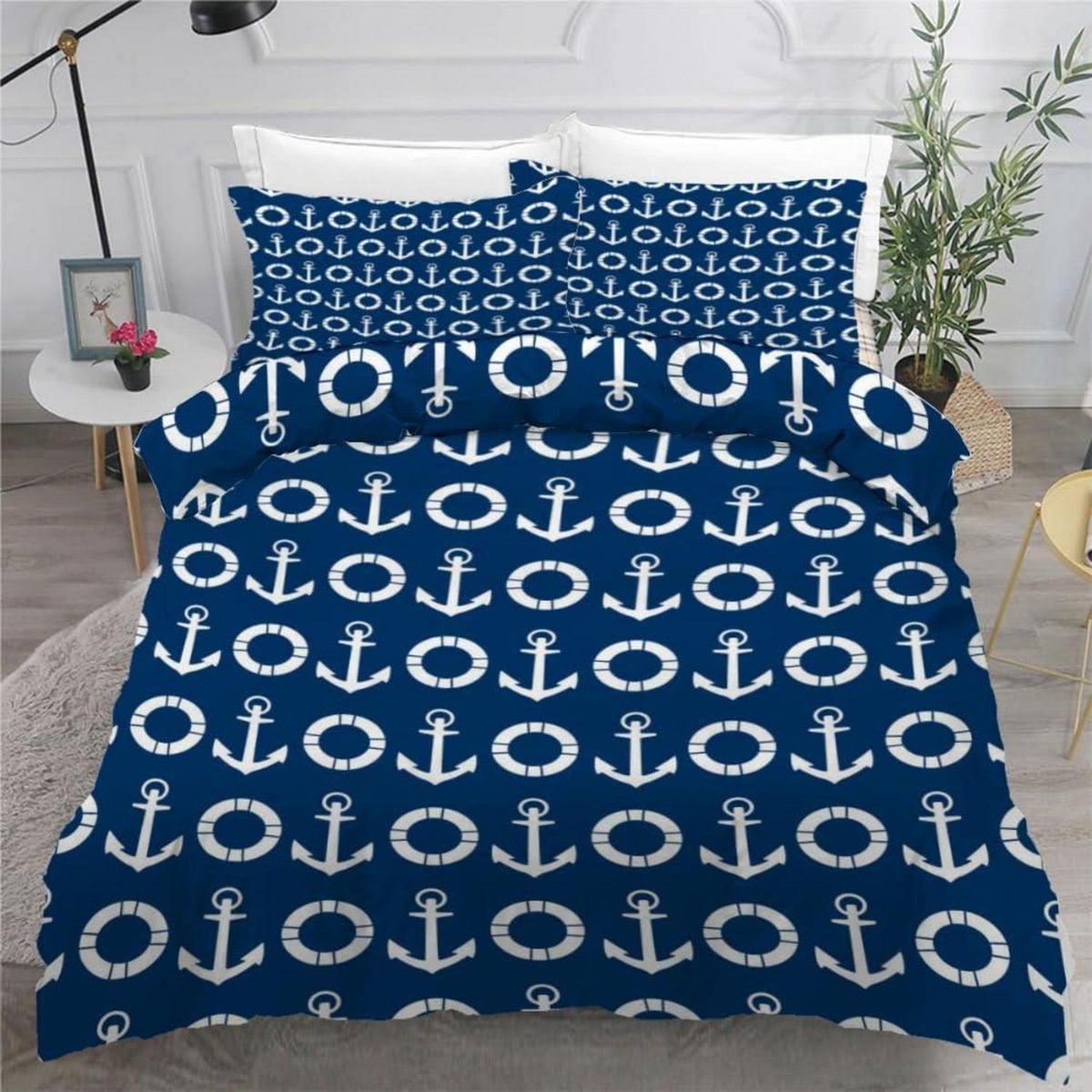 Anker 3teilig Bettwäsche Set 200x200 cm Mikrofaser