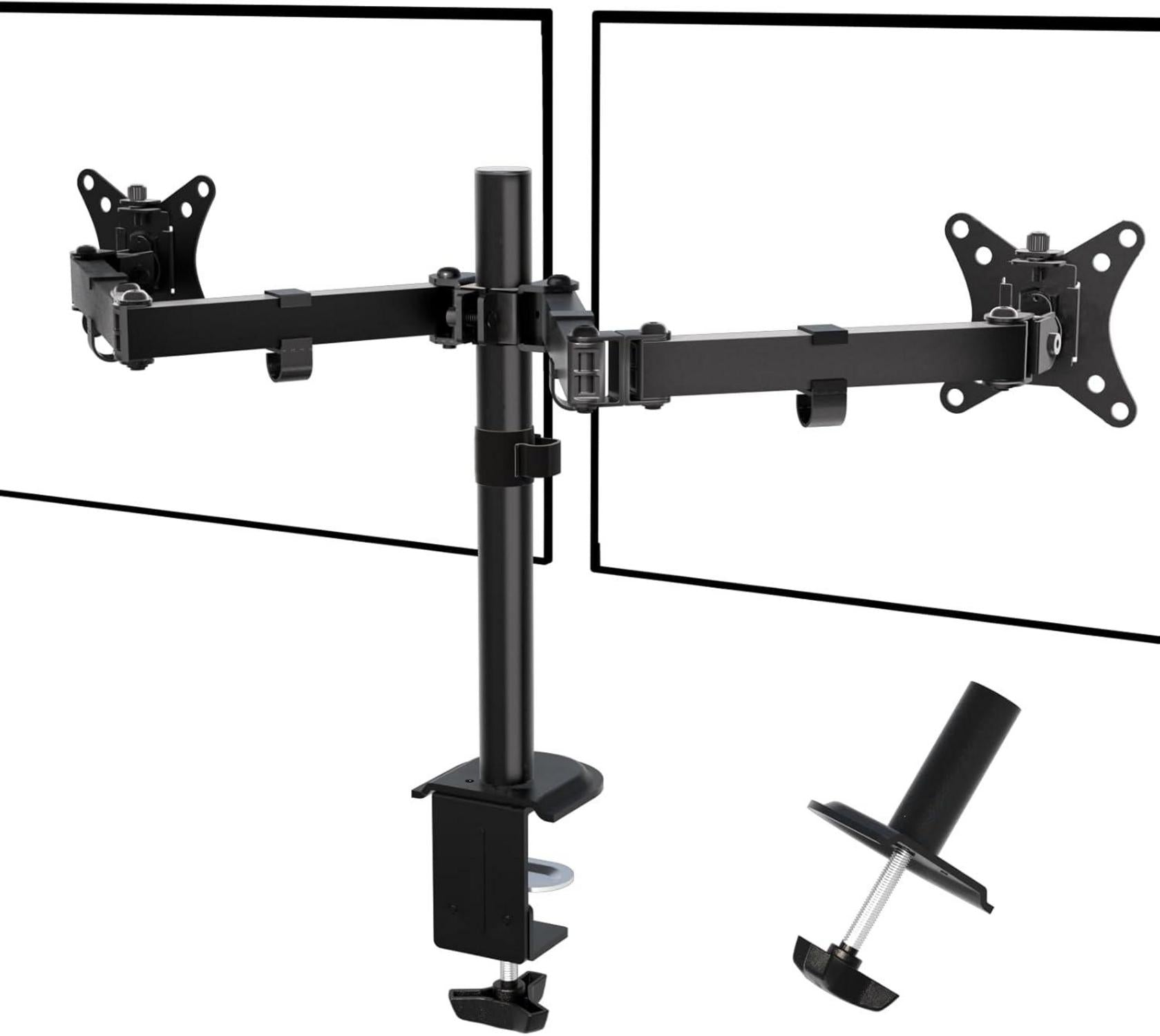 Monitor Halterung für 2 Monitore 17-35 Zoll Neigbar Schwenkbar Drehbar