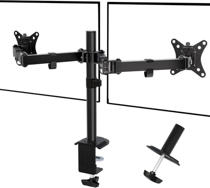 Monitor Halterung für 2 Monitore 17-35 Zoll Neigbar Schwenkbar Drehbar